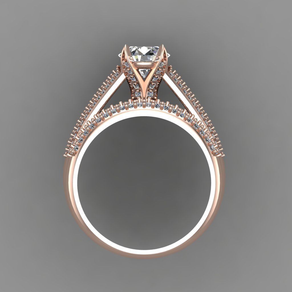 Gorgeous Diamond Ring 3D Print Model 3D print model_3