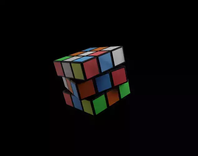 3d cube colorful cube 3D model