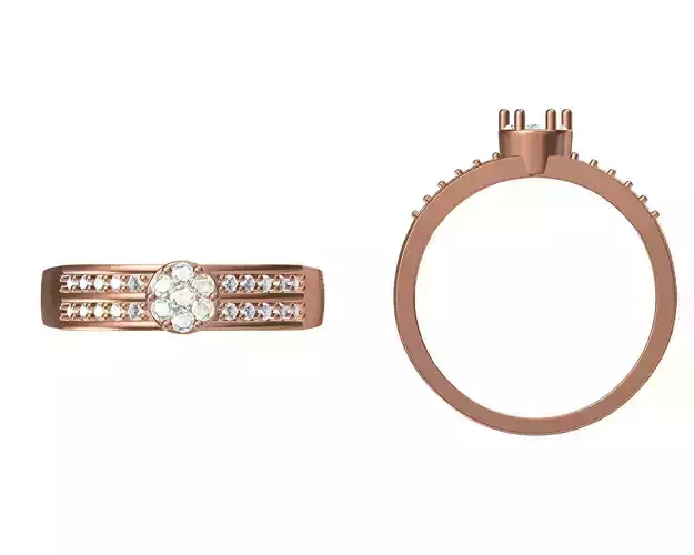 Wedding Engagement Women Ring STL JCD Details