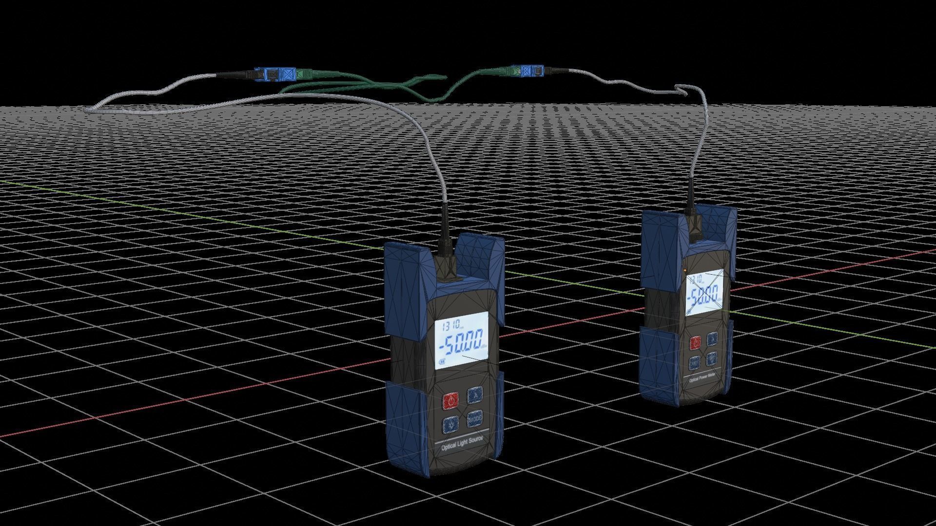 Optical light source and power meter 3D model CGTrader