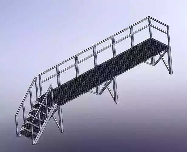 Wartungsbuehne und Gleisabdeckungen in H0 3D print model