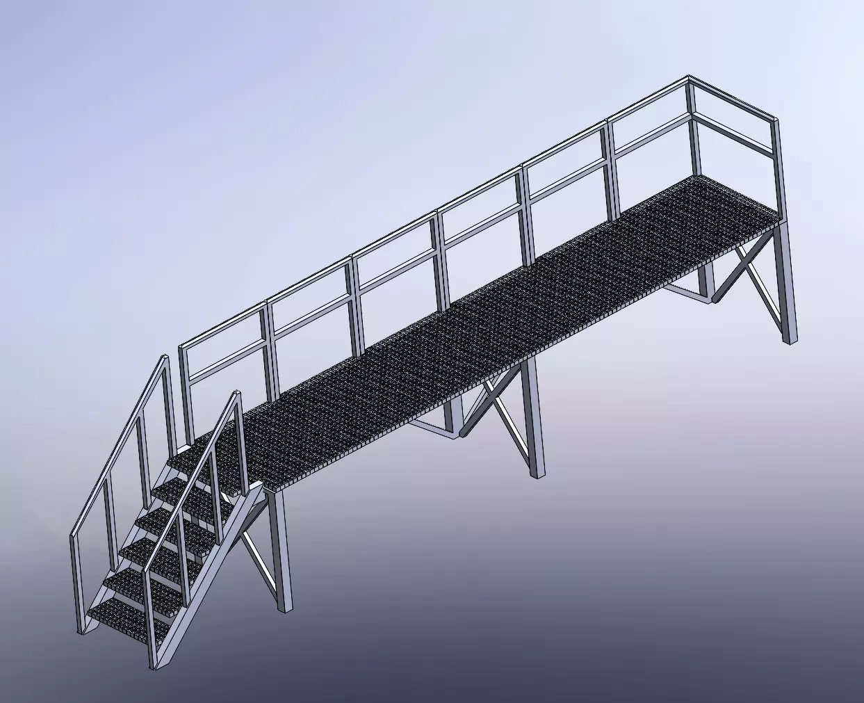 Wartungsbuehne und Gleisabdeckungen in H0 3D print model_0