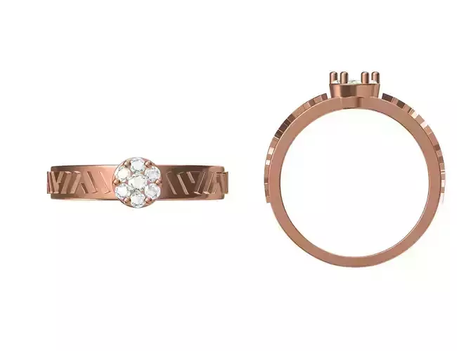 Wedding Engagement Women Ring STL JCD Details