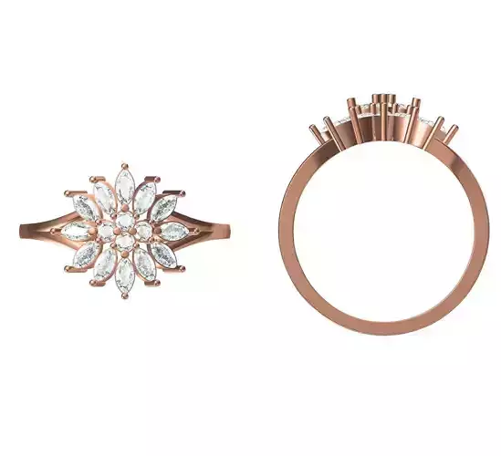 Wedding Engagement Women Ring STL JCD Details