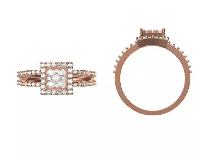Wedding Engagement Women Ring STL JCD Details