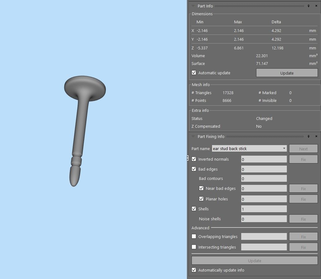 Earring Stud Push Lock Backs 3D print model_11