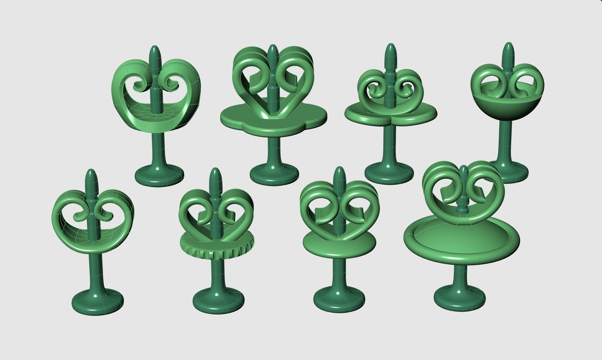 Earring Stud Push Lock Backs 3D print model_9