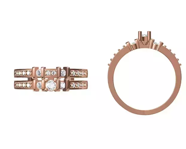 Wedding Engagement Women Ring STL JCD Details