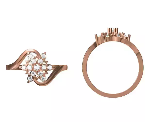 Wedding Engagement Women Ring STL JCD Details