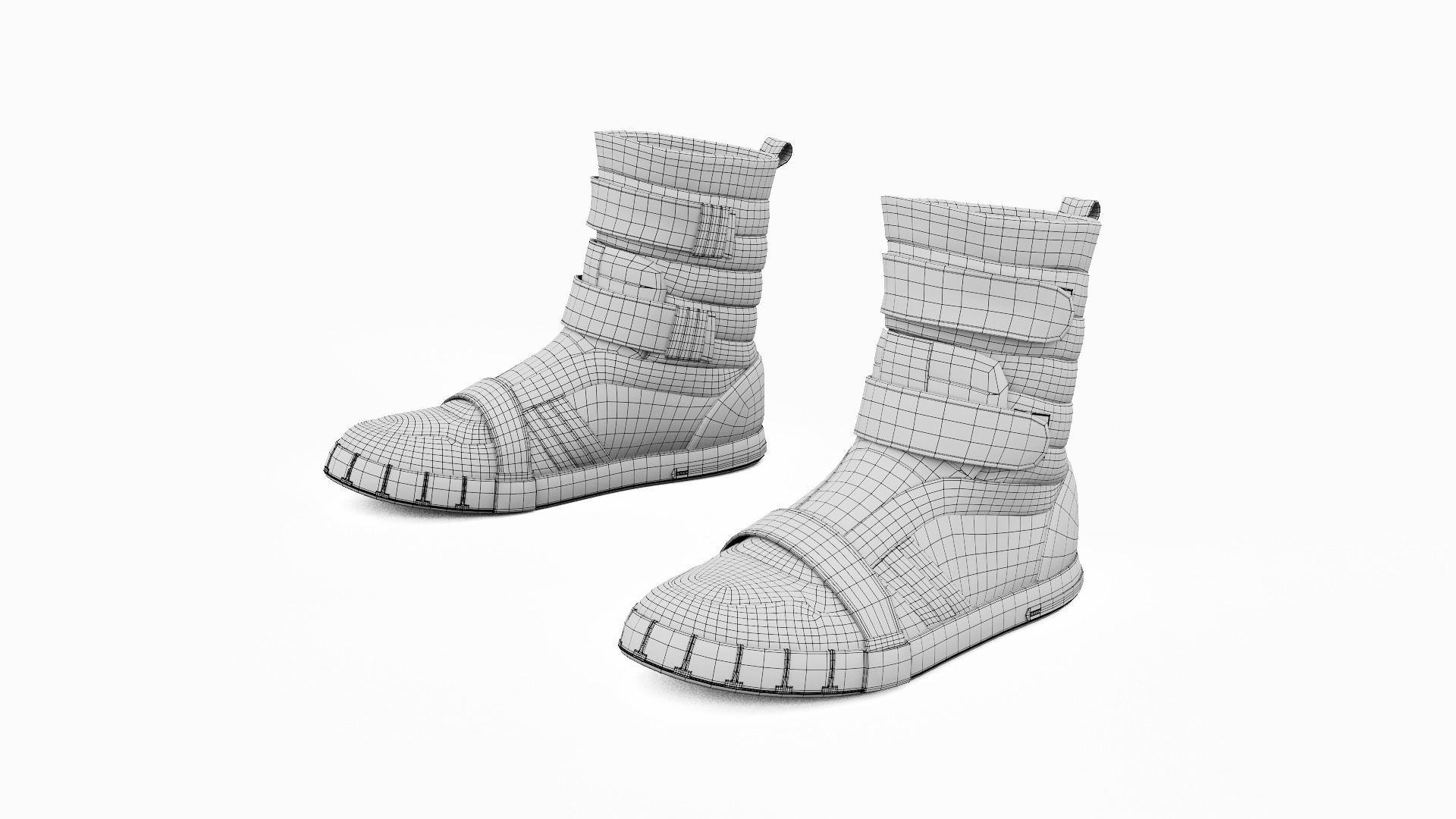 Futuristic Boots 3D model_7