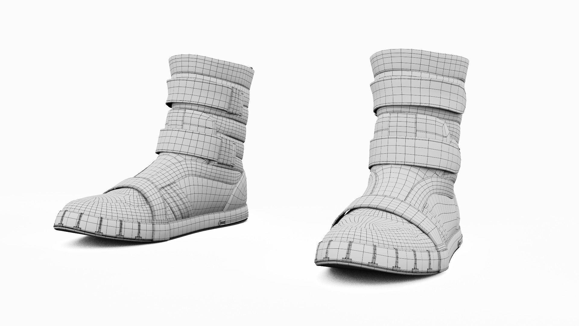 Futuristic Boots 3D model_6