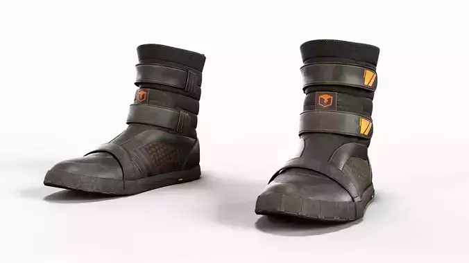 Futuristic Boots 3D model
