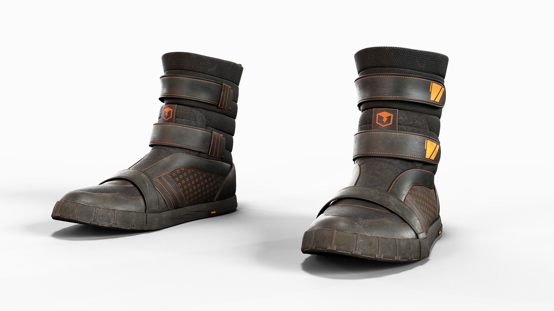 Futuristic Boots 3D model_4