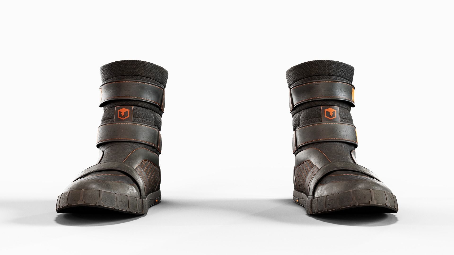 Futuristic Boots 3D model_3