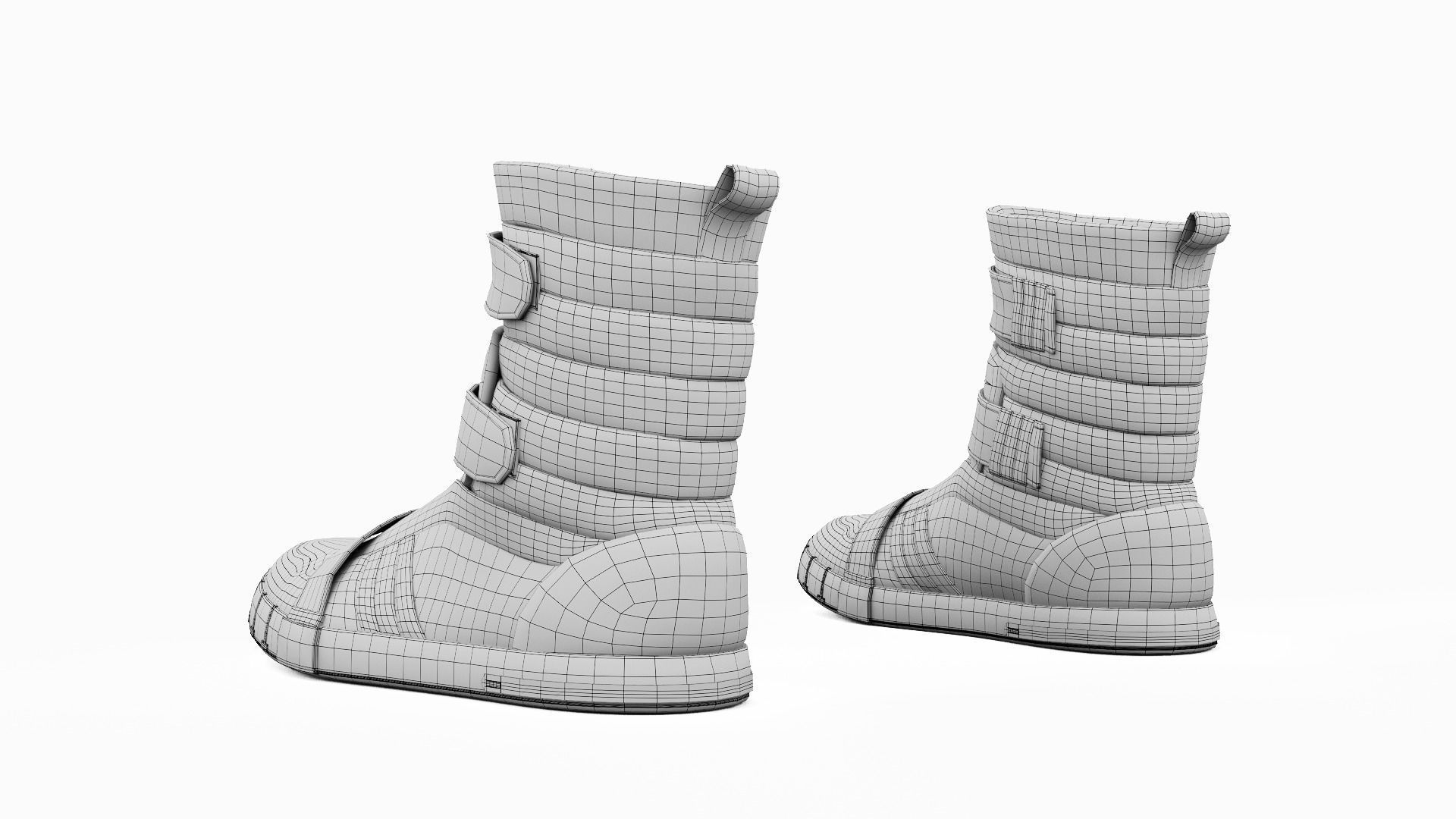 Futuristic Boots 3D model_8