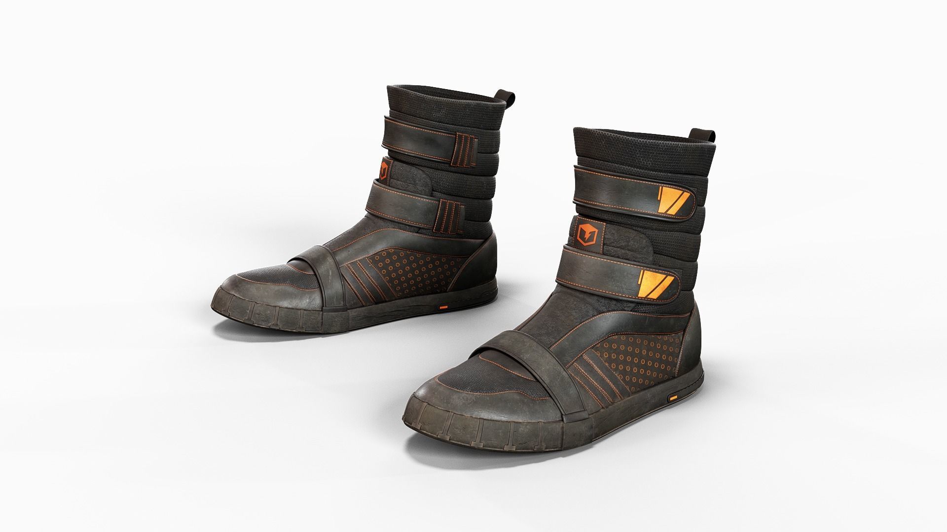 Futuristic Boots 3D model_2