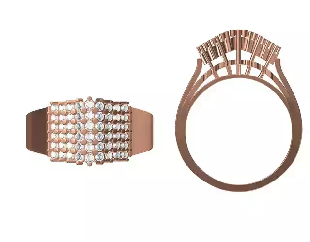 Wedding Engagement Women Ring STL JCD Details