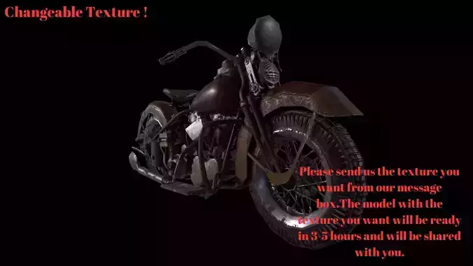 Motorcycle Game Ready - Low Poly Free 3D Model - Low-poly 3D model