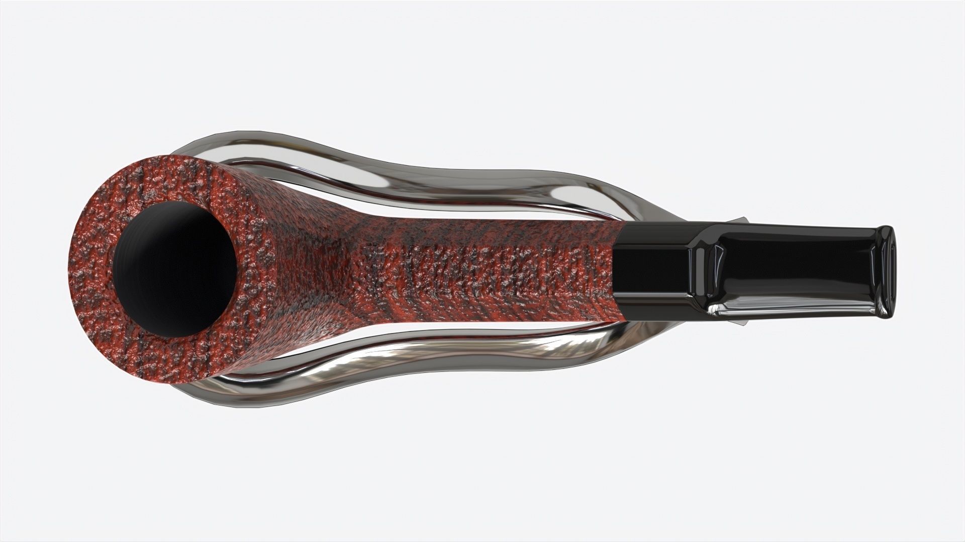 Smoking Pipe Straight Briar Wood 03 3D model_5