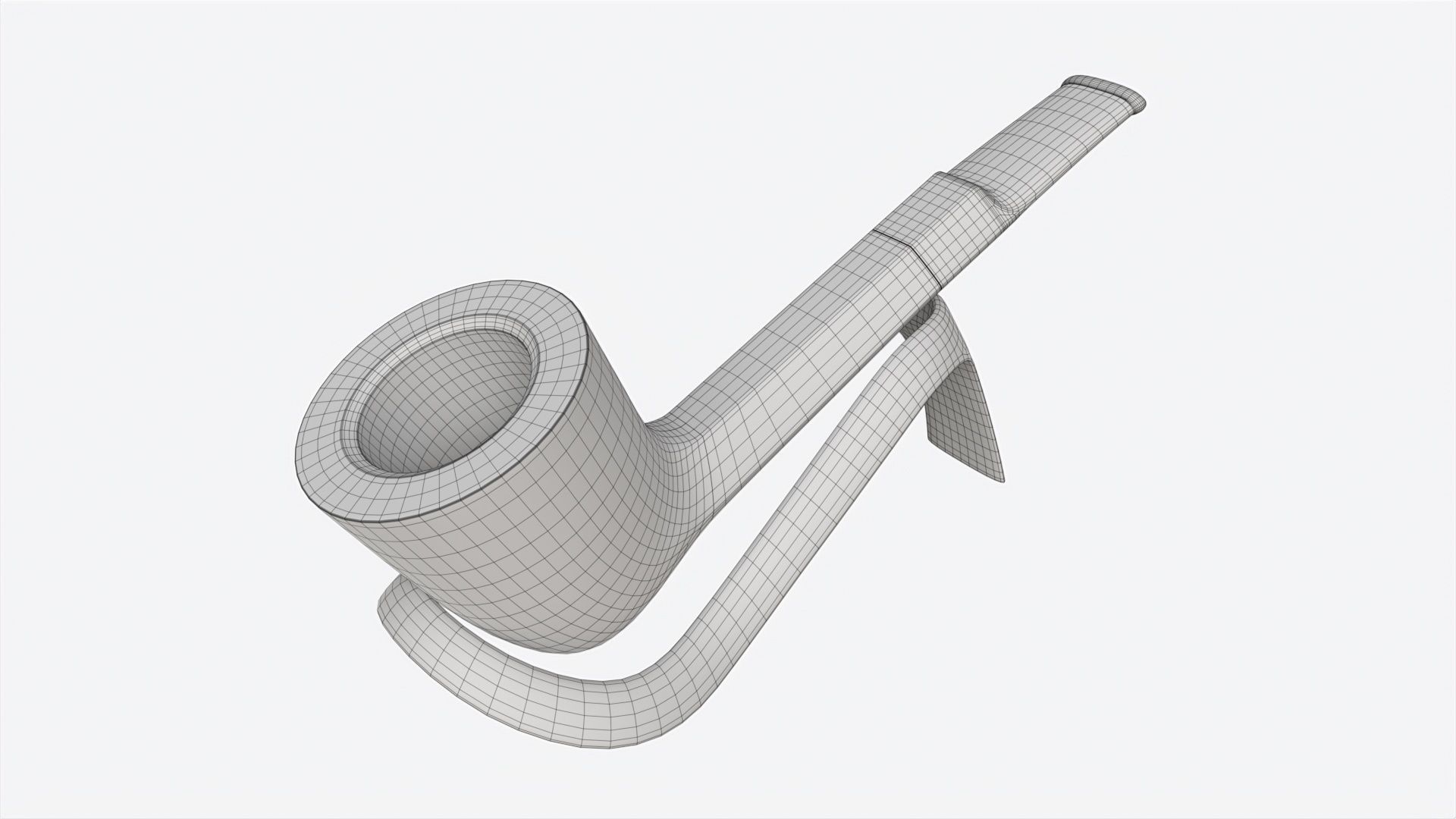 Smoking Pipe Straight Briar Wood 03 3D model_6