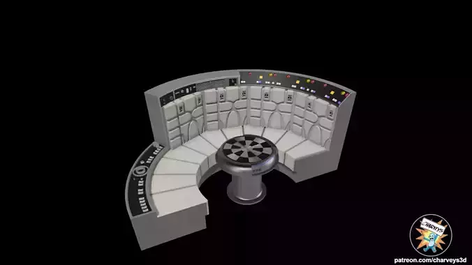 Star Wars Dejarik Table and Seating for action figure dioramas