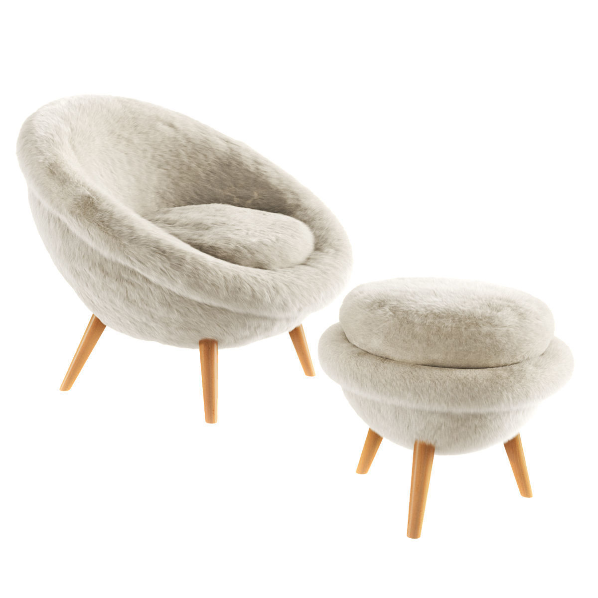 Armchair Grand Oeuf 3D model_1