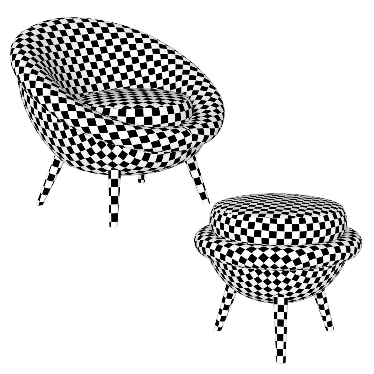 Armchair Grand Oeuf 3D model_3