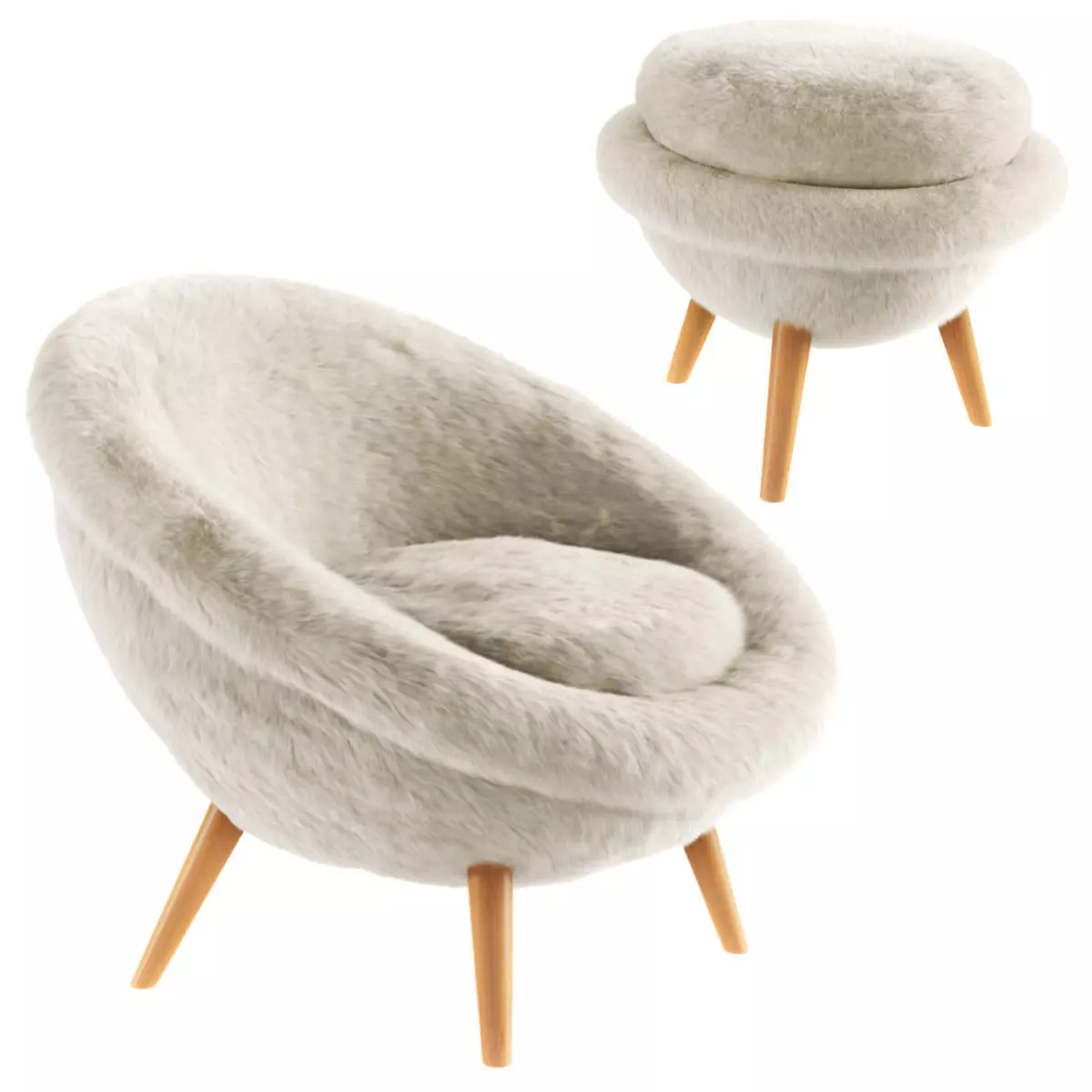 Armchair Grand Oeuf 3D model_0