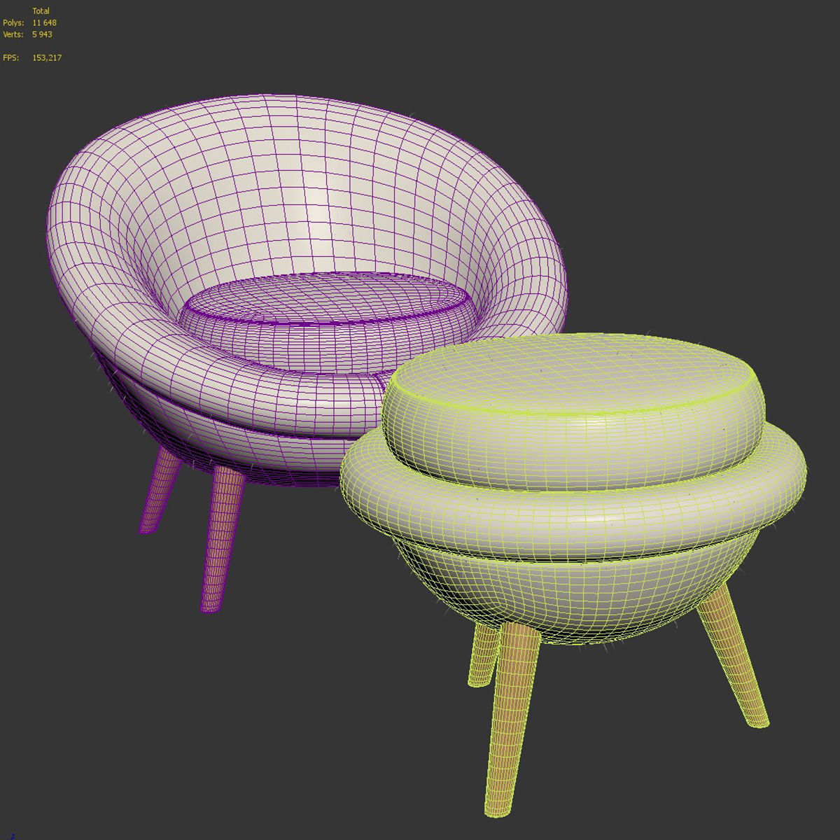 Armchair Grand Oeuf 3D model_5