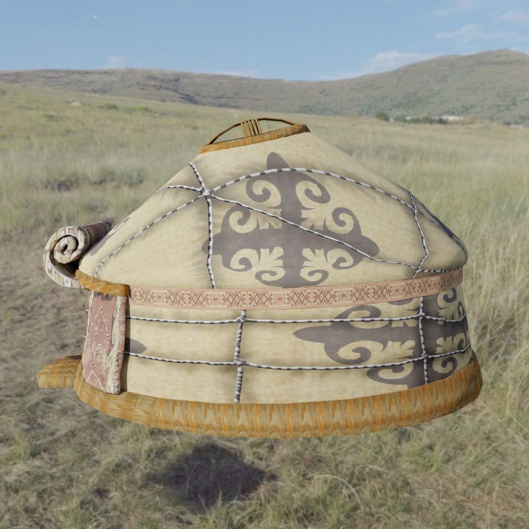 Cartoon Yurt 4 - Low Poly Game Ready Low-poly 3D model_1