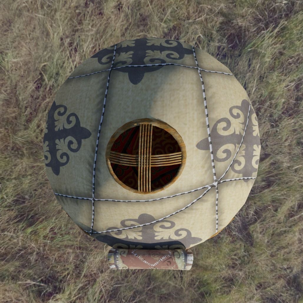 Cartoon Yurt 4 - Low Poly Game Ready Low-poly 3D model_4