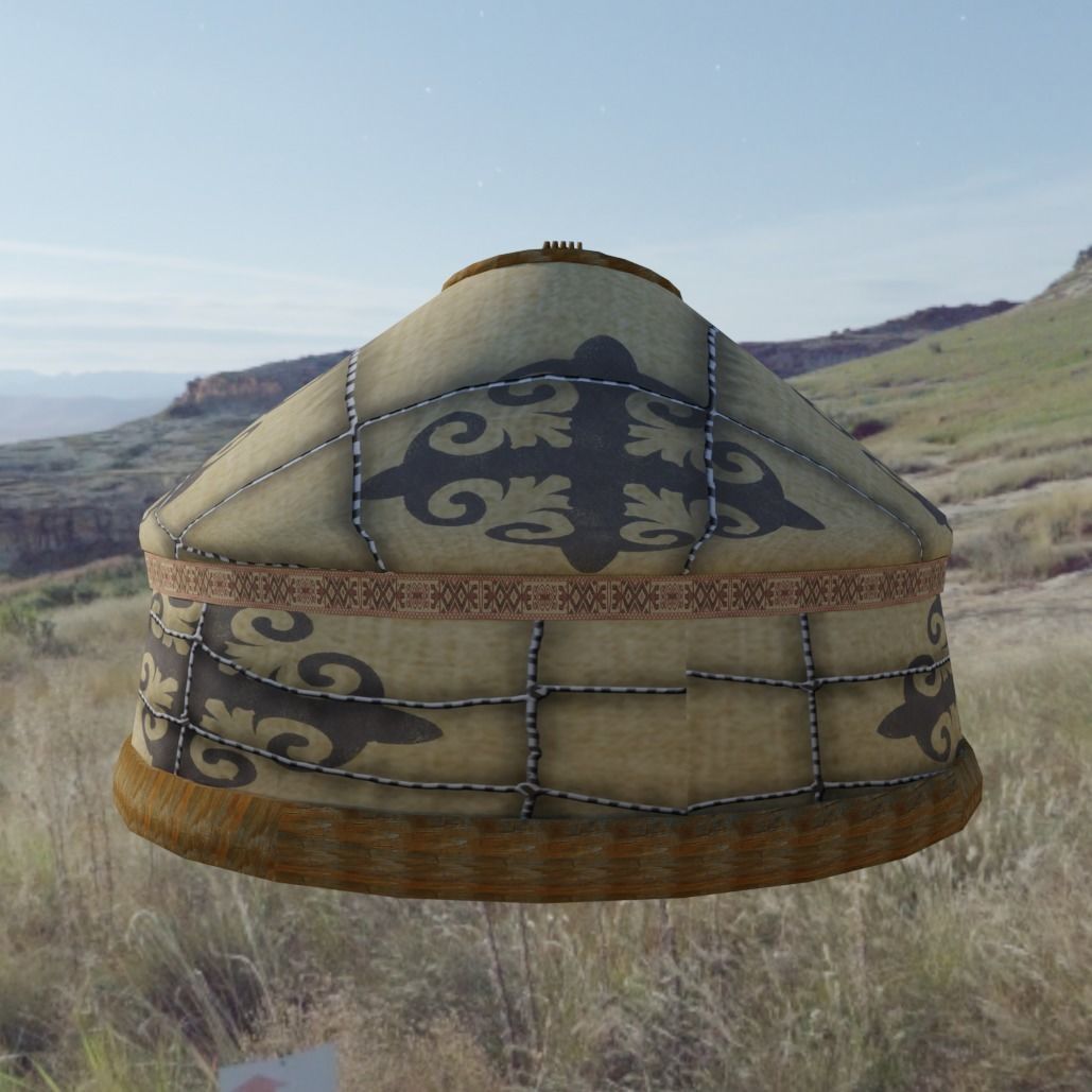 Cartoon Yurt 4 - Low Poly Game Ready Low-poly 3D model_2