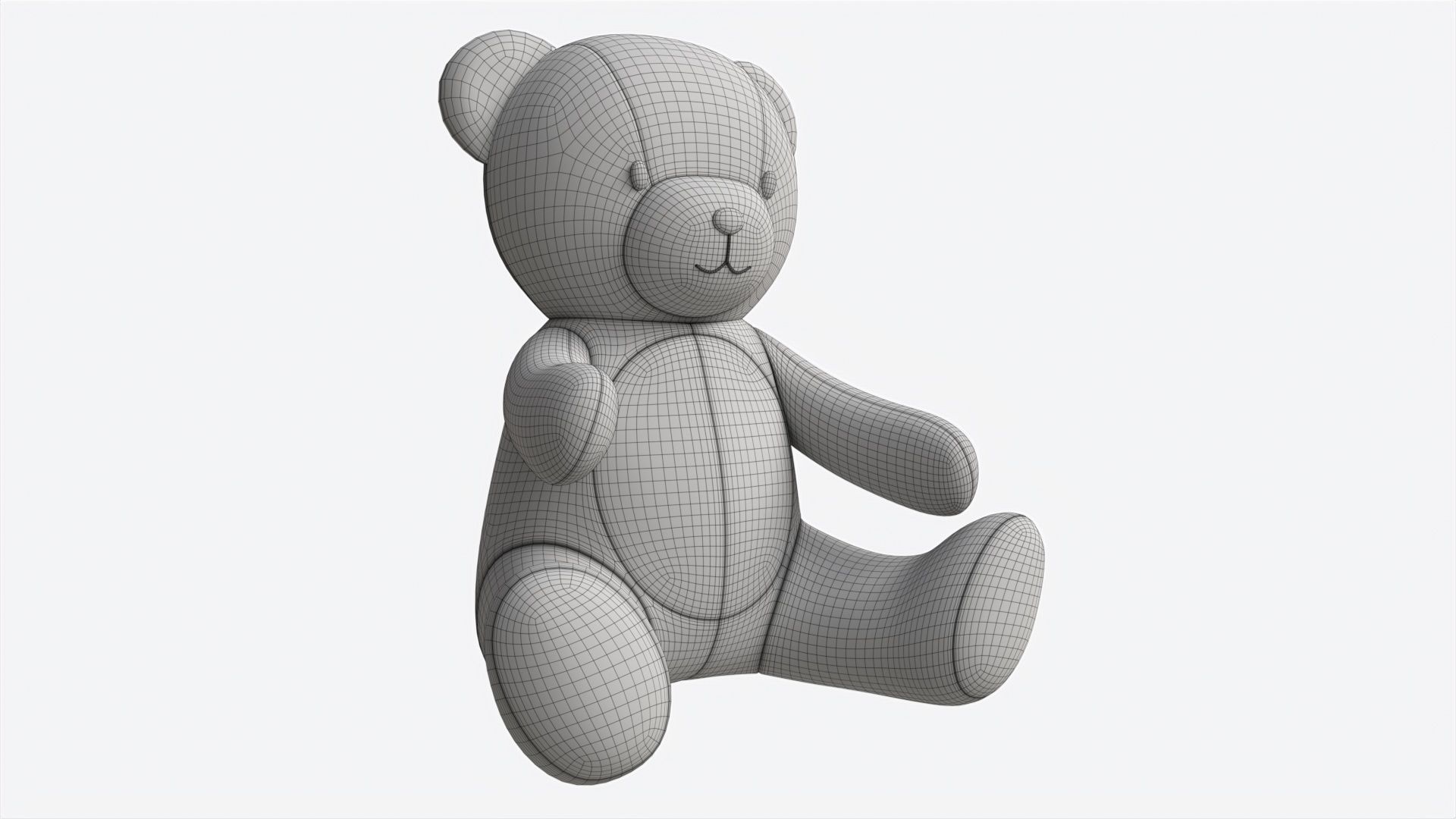 Teddy Bear Toy Soft 3D model_6