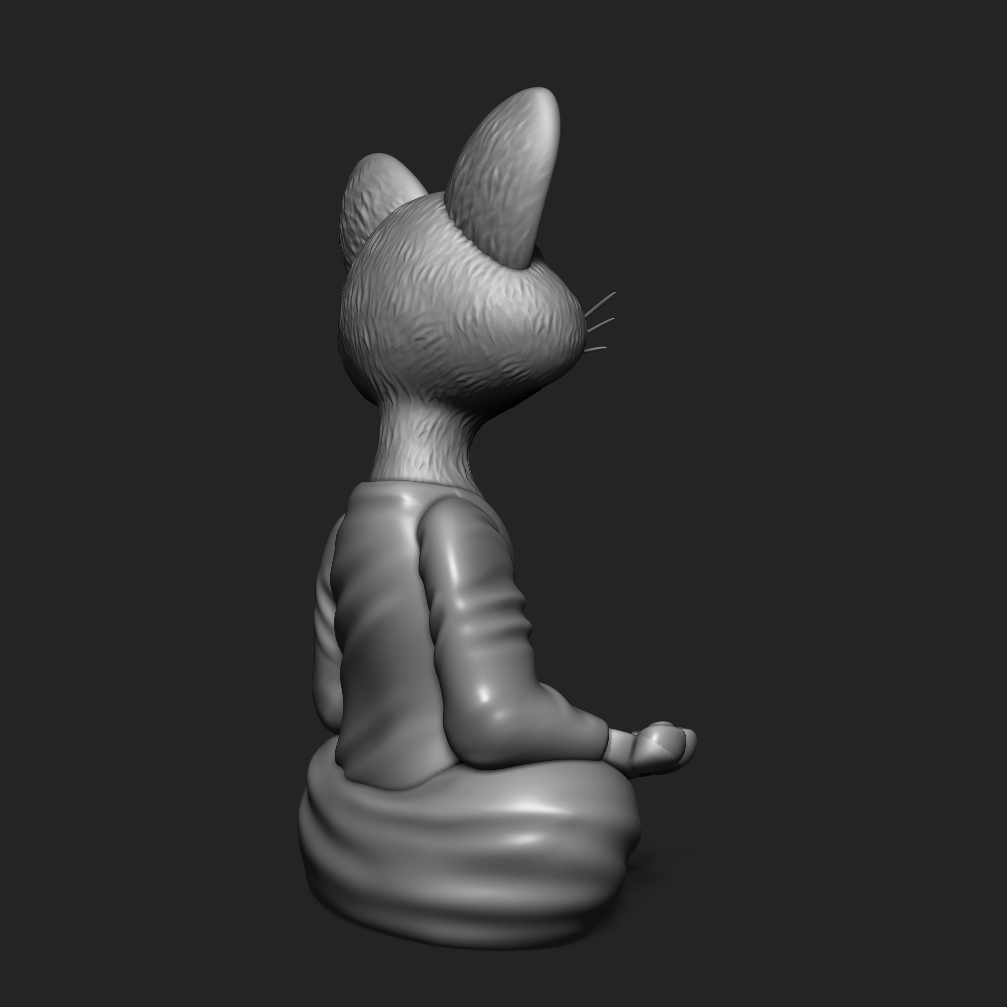 Relaxing Cat  3D print model_6