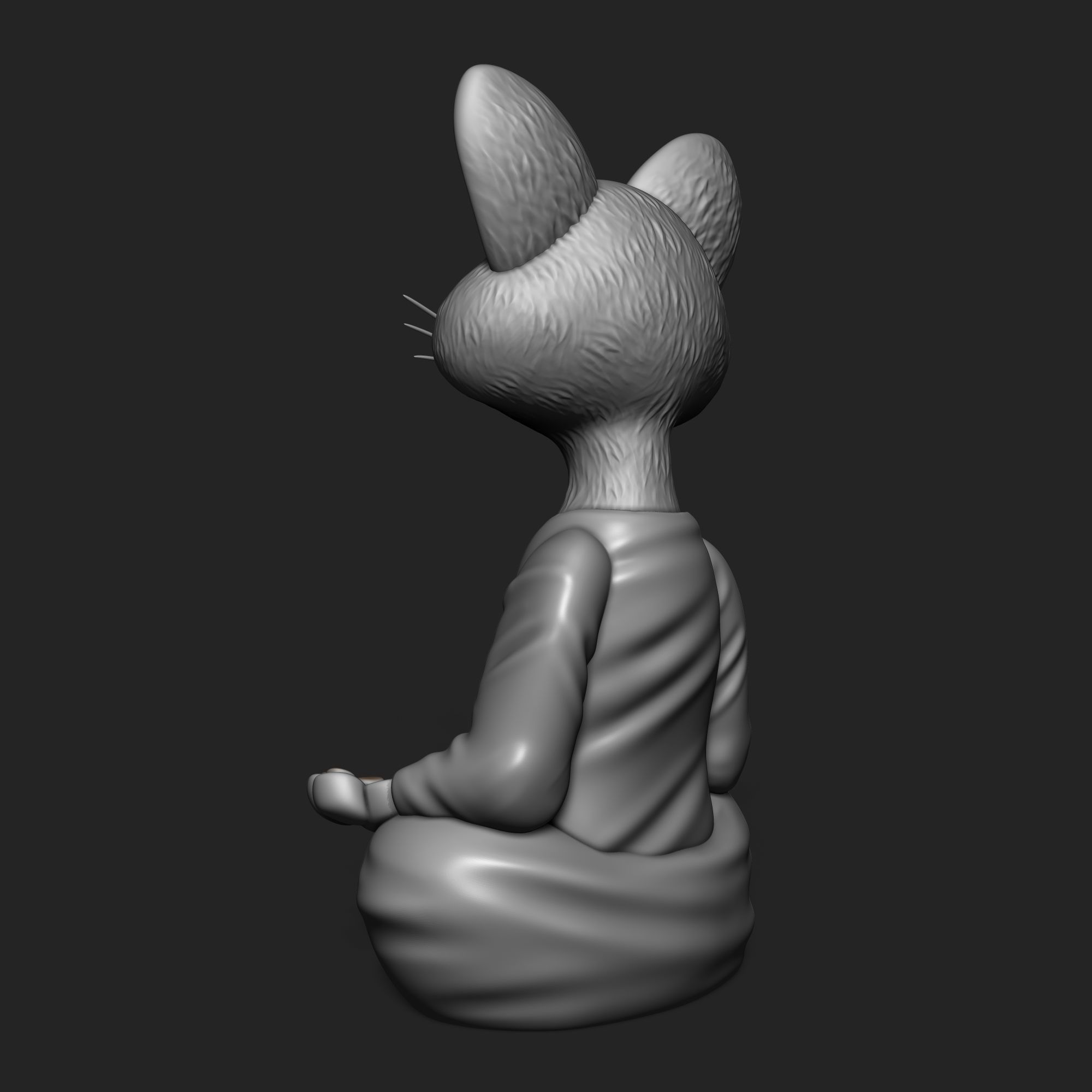 Relaxing Cat  3D print model_4