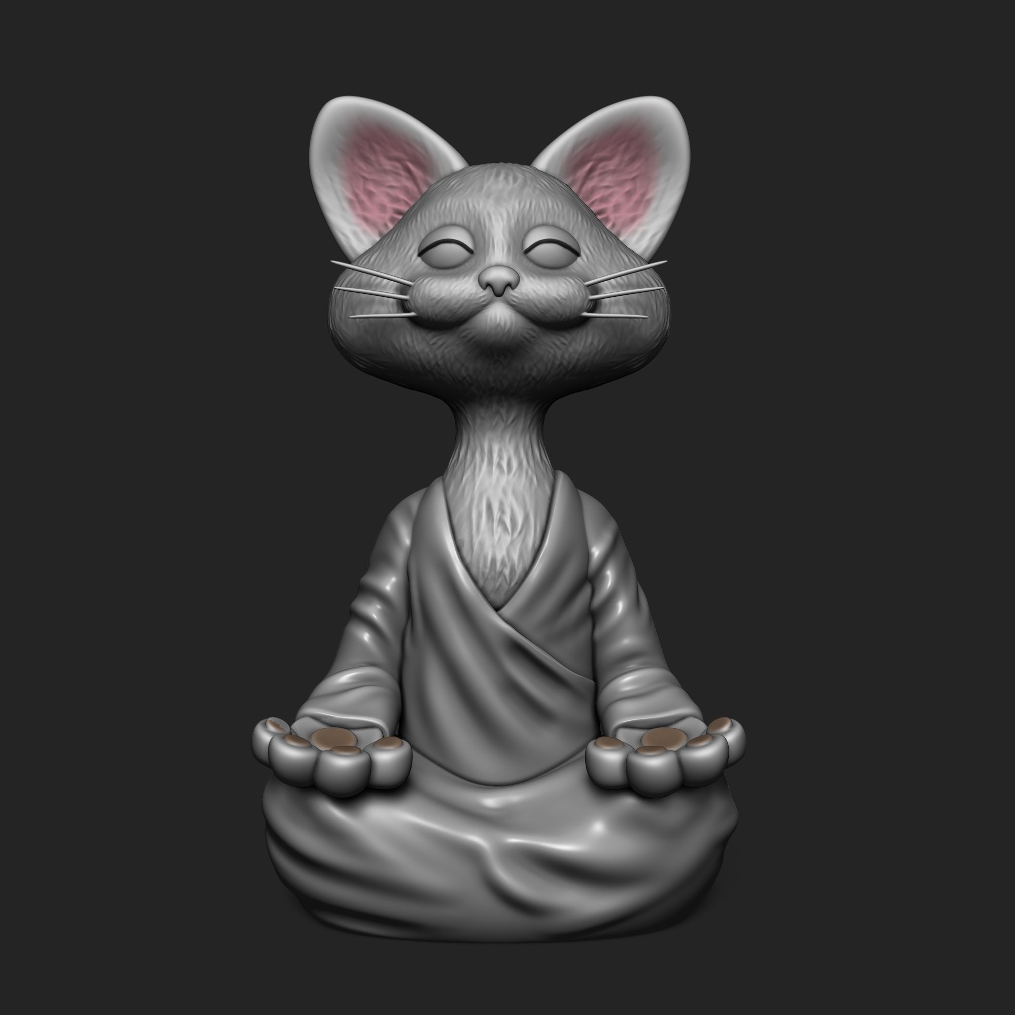 Relaxing Cat  3D print model_1