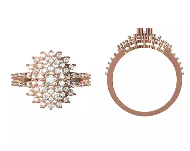 Wedding Engagement Women Ring STL JCD Details