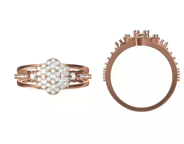 Wedding Engagement Women Ring STL JCD Details