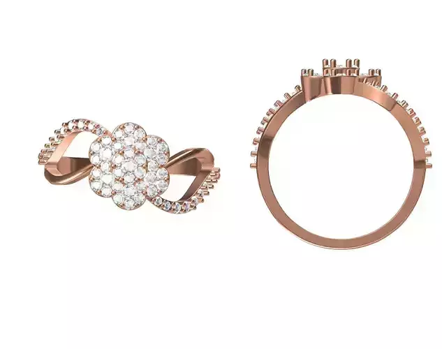 Wedding Engagement Women Ring STL JCD Details