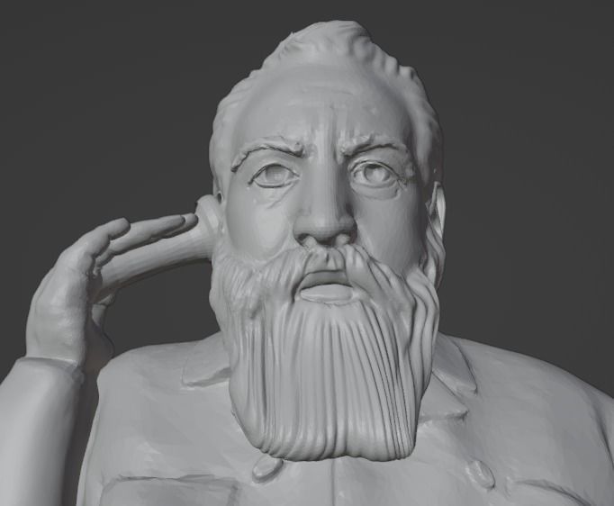 Alexander Graham Bell Statue 3D print model_15