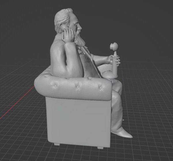 Alexander Graham Bell Statue 3D print model_2