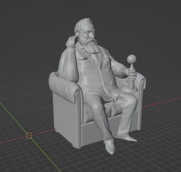 Alexander Graham Bell Statue 3D print model_1