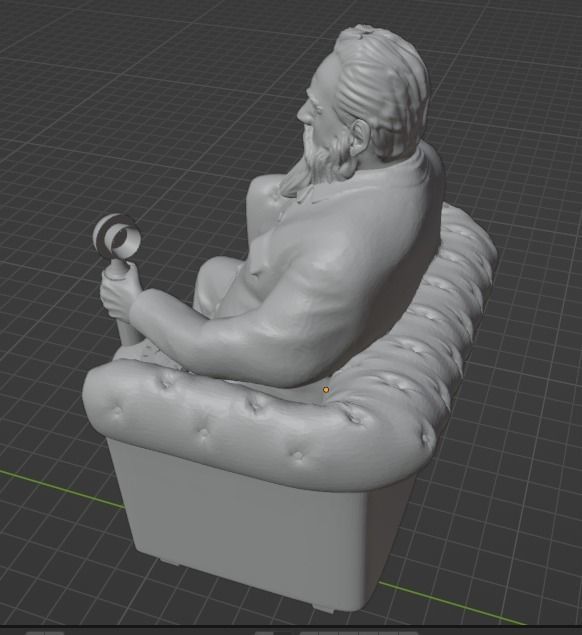 Alexander Graham Bell Statue 3D print model_6