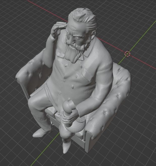 Alexander Graham Bell Statue 3D print model_9
