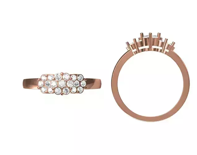 Wedding Engagement Women Ring STL JCD Details