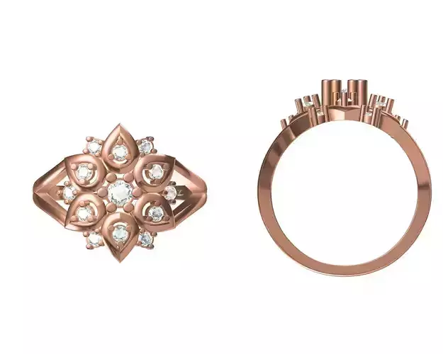 Wedding Engagement Women Ring STL JCD Details