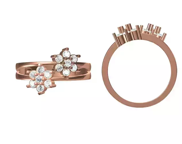 Wedding Engagement Women Ring STL JCD Details