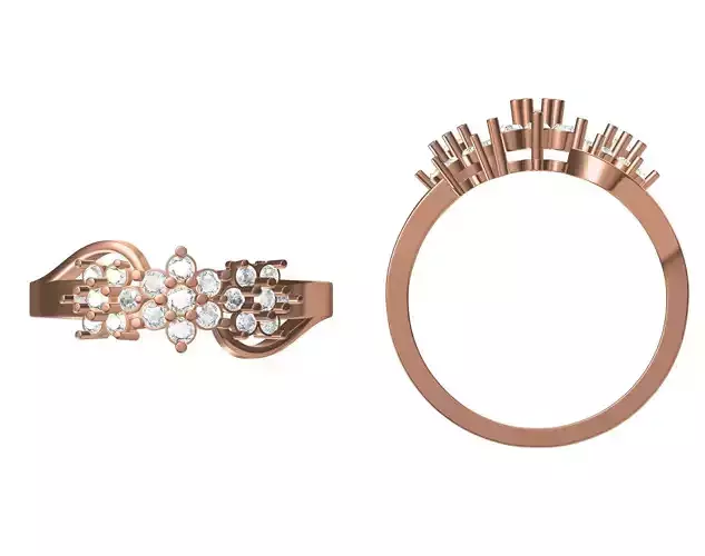 Wedding Engagement Women Ring STL JCD Details