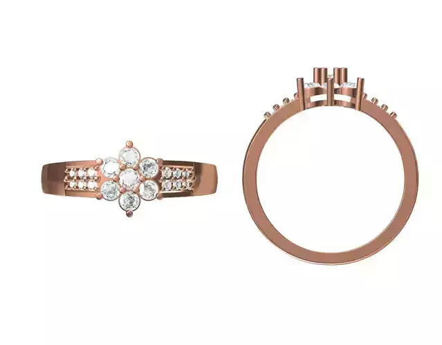 Wedding Engagement Women Ring STL JCD Details