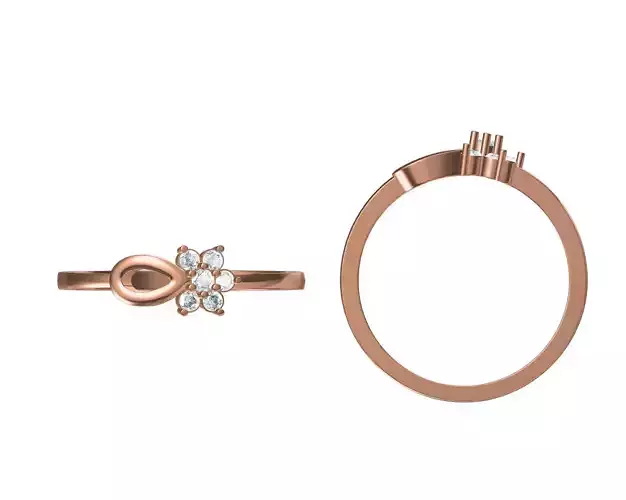 Wedding Engagement Women Ring STL JCD Details